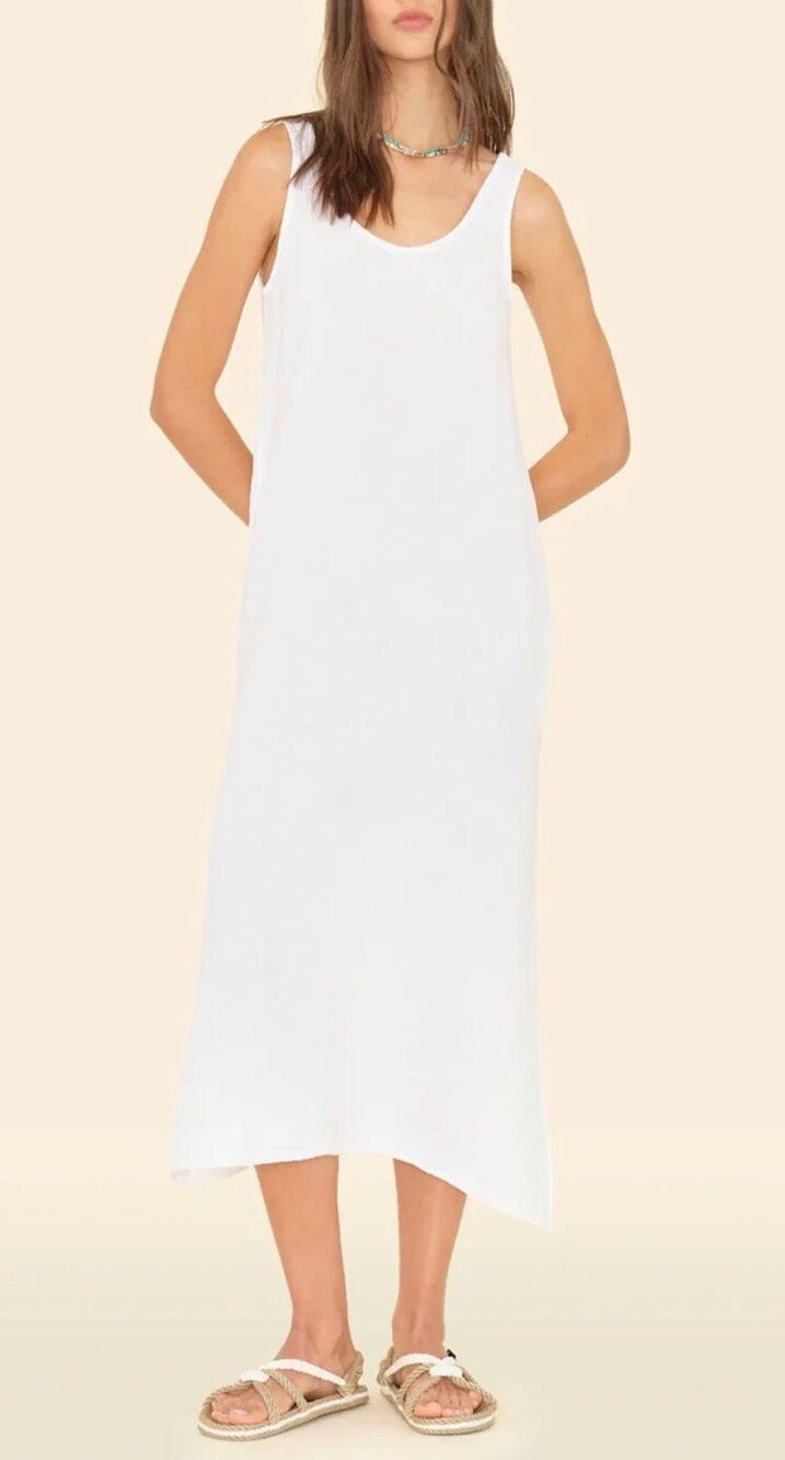Xirena Amelin Cotton Midi Dress in White NWT Size Medium